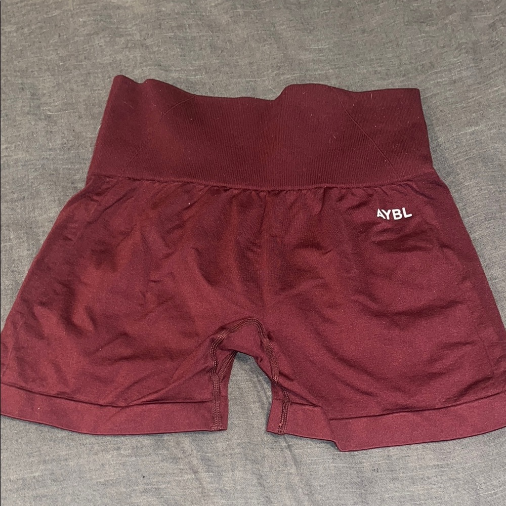 AYBL Maroon High-Rise Shorts